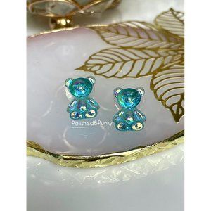Blue Gummy bear earrings ~ Gummy Bear earrings ~ Bear Earrings ~in gift box